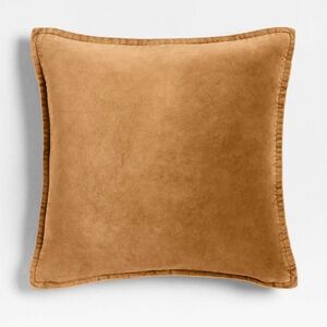 Crate&Barrel Organic Cotton Velvet Pillow Cover